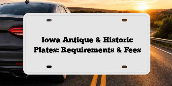 Iowa Antique & Historic Plates: Requirements & Fees