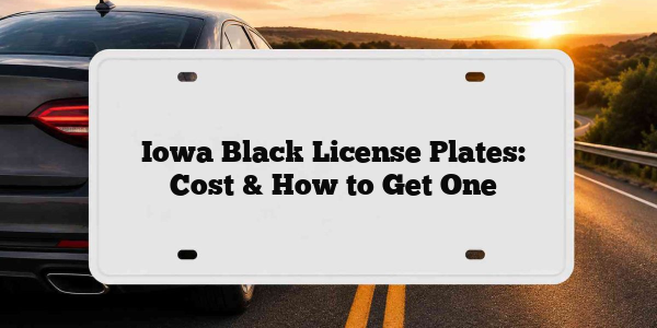 Iowa Black License Plates: Cost & How to Get One