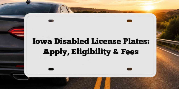 Iowa Disabled License Plates: Apply, Eligibility & Fees