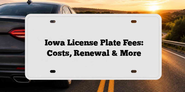 Iowa License Plate Fees: Costs, Renewal & More